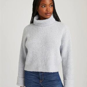 525 America Vida Boucle Turtleneck in Sea Wave